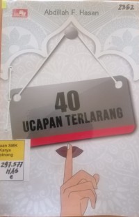 Image of 40 Ucapan terlarang